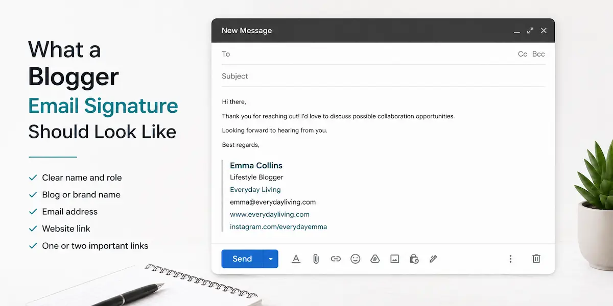 Blogger Email Signature Examples and Best Practices