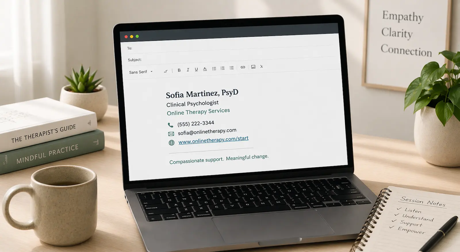 Mental Health Therapist Email Signature: Examples and Templates