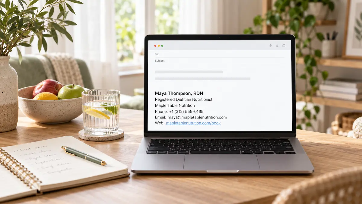 Nutritionist Email Signature: Examples for Nutritionists and Dietitians
