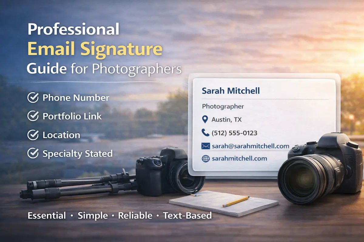 Photographer Email Signature: Examples & Templates